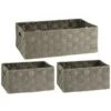 B&M Caen Set Of 3 Paper Rope Baskets - Grey -Kitchen and Tableware Store 395868 caen set of 3 paper rope baskets grey 2