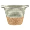 B&M Stripe Top Basket With Handle - Green -Kitchen and Tableware Store 395891 stripe top basket with handle green