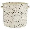 B&M Spot Fabric Basket - Cream -Kitchen and Tableware Store 395900 white spot basket