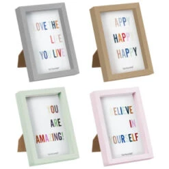 B&M Colourblock Frame 4 X 6" - Gold -Kitchen and Tableware Store 396247 396248 396249 396250 basic colourblock frame 4x6 group