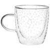 B&M Printed Double Wall Glass Mug - Spots -Kitchen and Tableware Store 396479 printed double wall glass mug spots