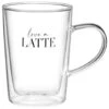 B&M Printed Double Wall Glass Latte Mug -Kitchen and Tableware Store 396480 printed double wall glass latte mug love a latte