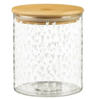 B&M Printed Glass Bamboo Storage Jars 3pc 4 B&M Printed Glass Bamboo Storage Jars 3pc - Image 2