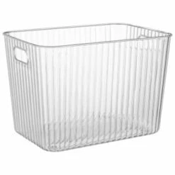 Ribbed Clear Storage Tub - Extra Large