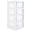 B&M White 4 Tier Drawers 2 B&M White 4 Tier Drawers -Kitchen and Tableware Store 397930 white 4 tier drawers 3