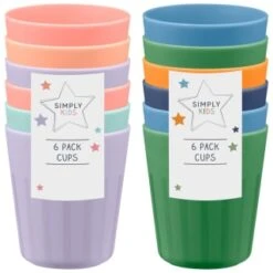 Simply Kids Colour Cups 6pk - Multicolour -Kitchen and Tableware Store 398567 398570 6pk simply kids colour cups group