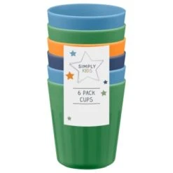 Simply Kids Colour Cups 6pk - Multicolour -Kitchen and Tableware Store 398567 6pk simply kids colour cups boys