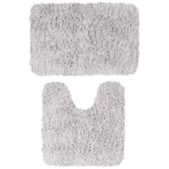 Kitchen and Tableware Store -Kitchen and Tableware Store 400281 400286 tufted bath and ped mat grey 1
