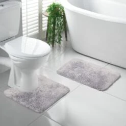 Grey- Tufted Bath Mat -Kitchen and Tableware Store 400281 400286 tufted bath and ped mat grey 2 1